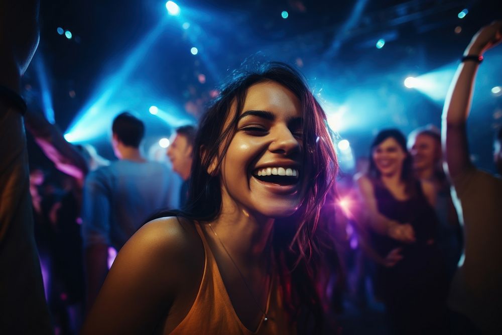 Entertainment atmosphere nightclub laughing. AI generated Image by rawpixel.