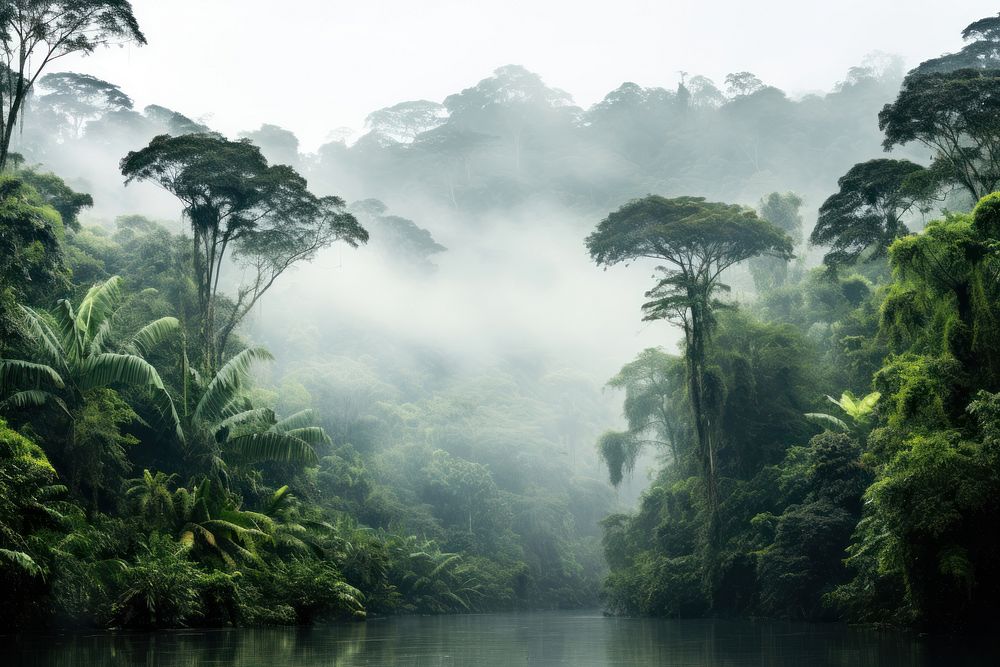 Amazon rainforest vegetation outdoors nature. AI generated Image by rawpixel.