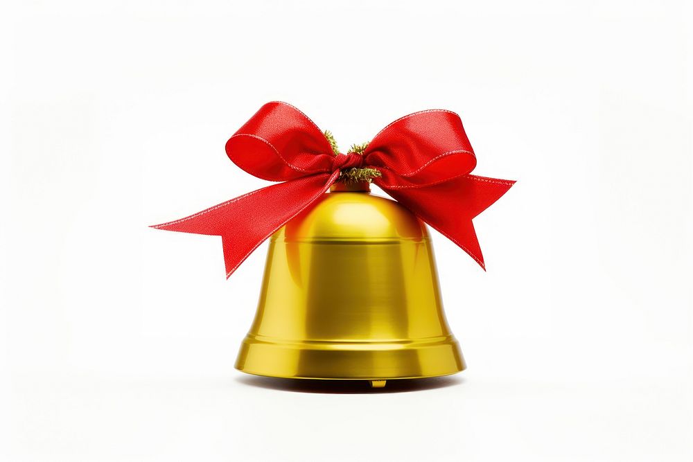 Bell Christmas bell christmas white background. AI generated Image by rawpixel.