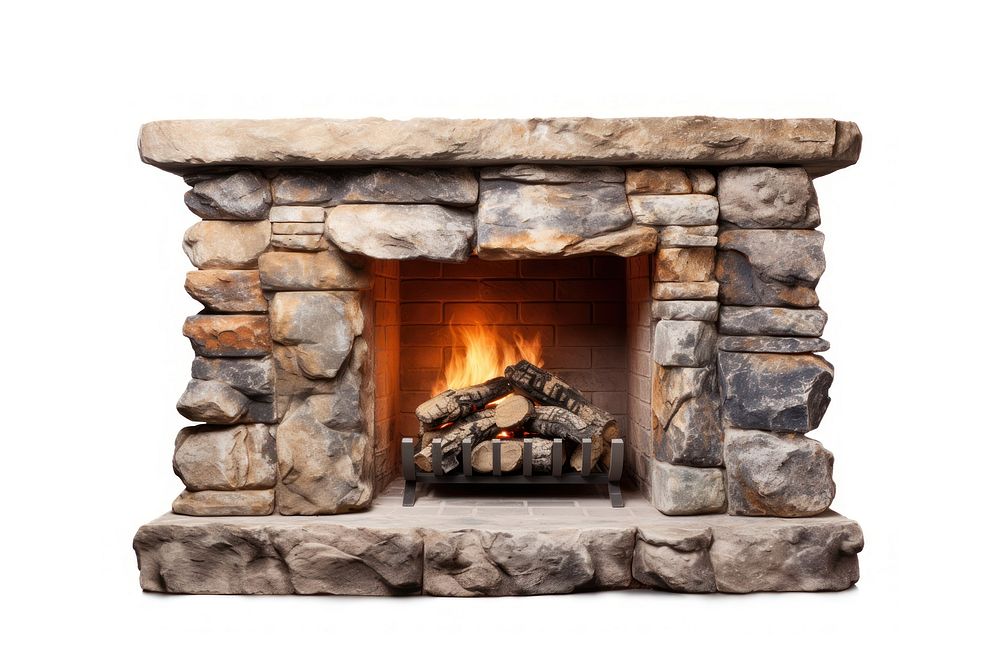 Fireplace fireplace hearth white background. AI generated Image by rawpixel.