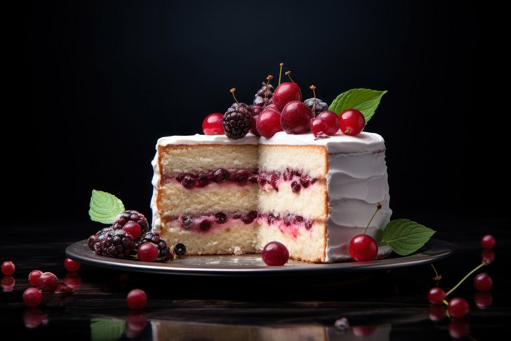 Delicious cake fruit cheesecake dessert. AI generated Image by rawpixel.