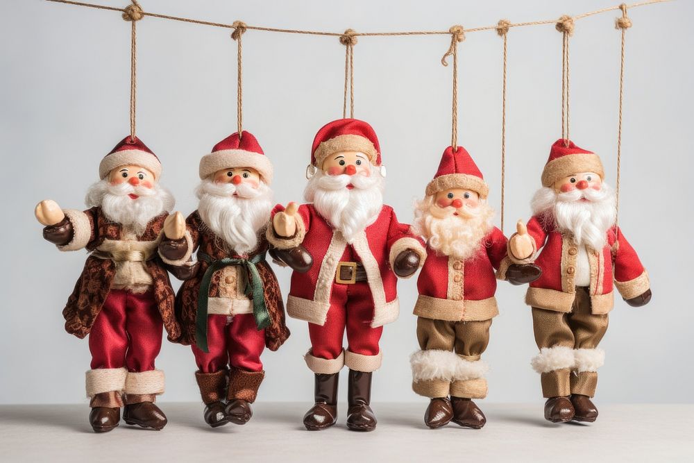Marionette Christmas Santa Claus toy christmas doll. AI generated Image by rawpixel.