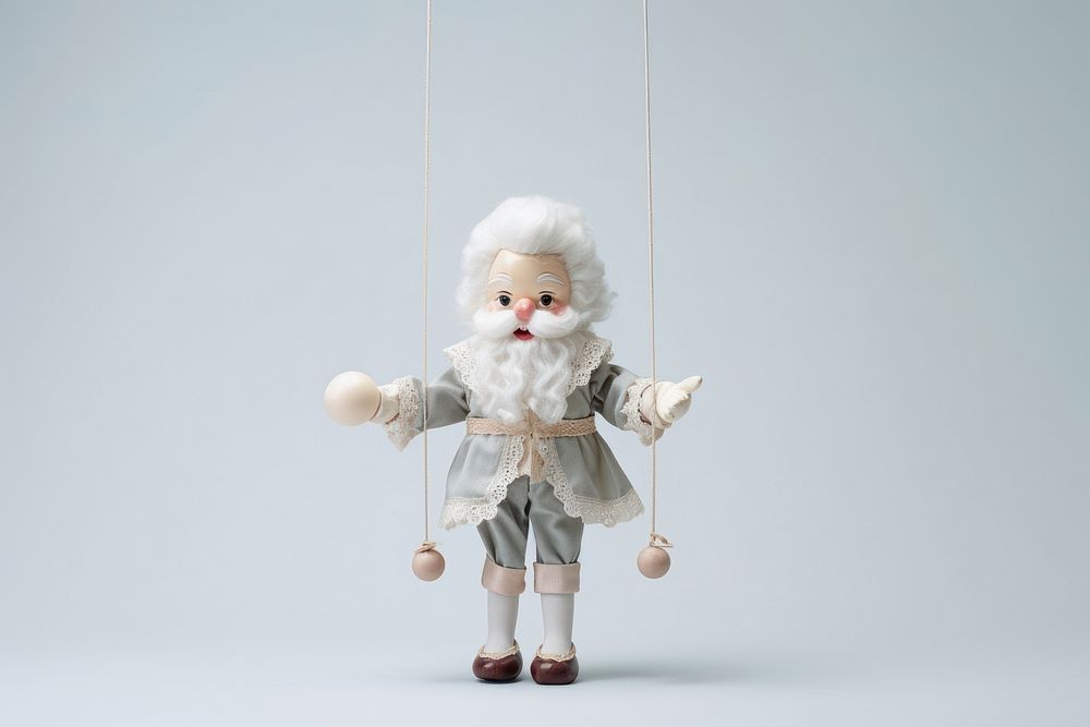 Marionette santa claus doll white toy representation. AI generated Image by rawpixel.