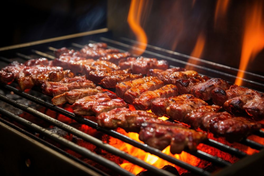 Korean Barbecue Grill barbecue grilling cooking. AI generated Image by rawpixel.