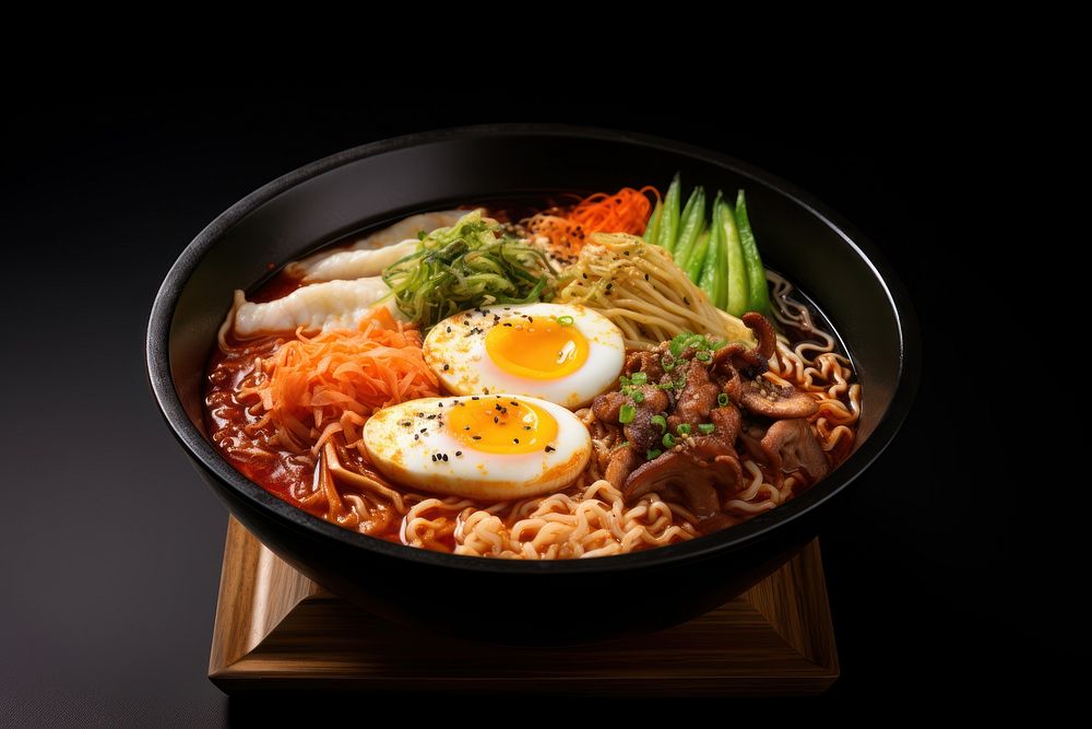 Korean Ramyun instant noodle meal food soup. AI generated Image by rawpixel.