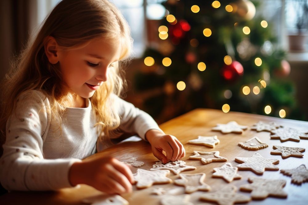 PNG Kid making cookie cookies photo. AI generated Image by rawpixel.