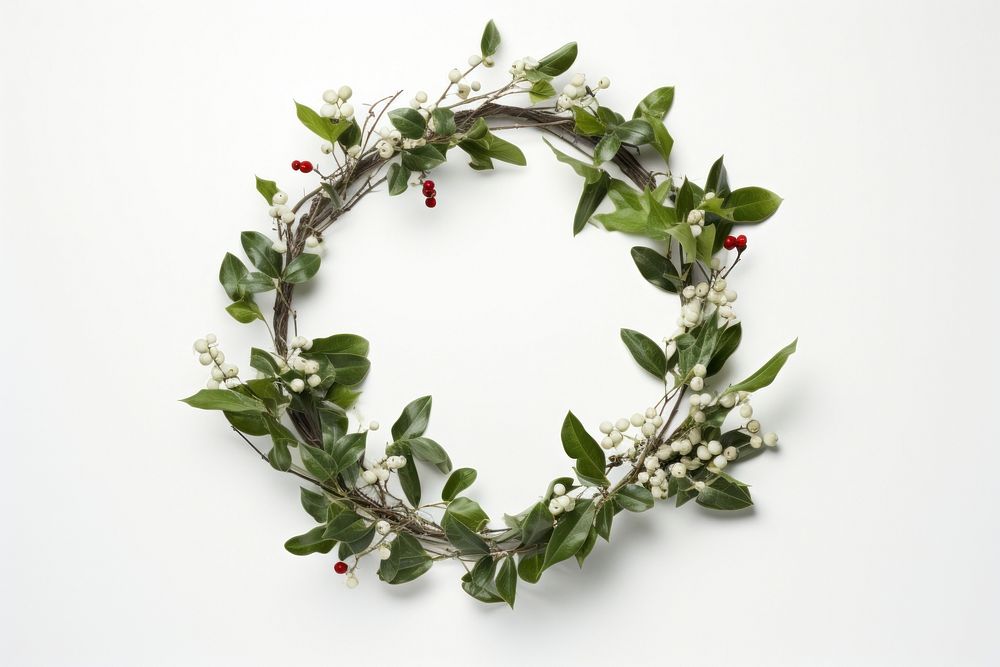 Wreath christmas photo flower. AI generated Image by rawpixel.