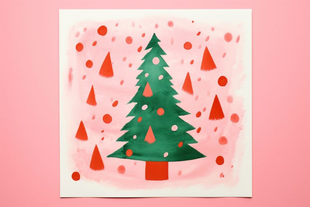Christmas tree paper art celebration. AI generated Image by rawpixel.