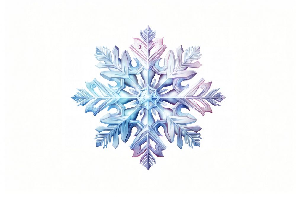 Snow flake snowflake white background creativity. AI generated Image by rawpixel.