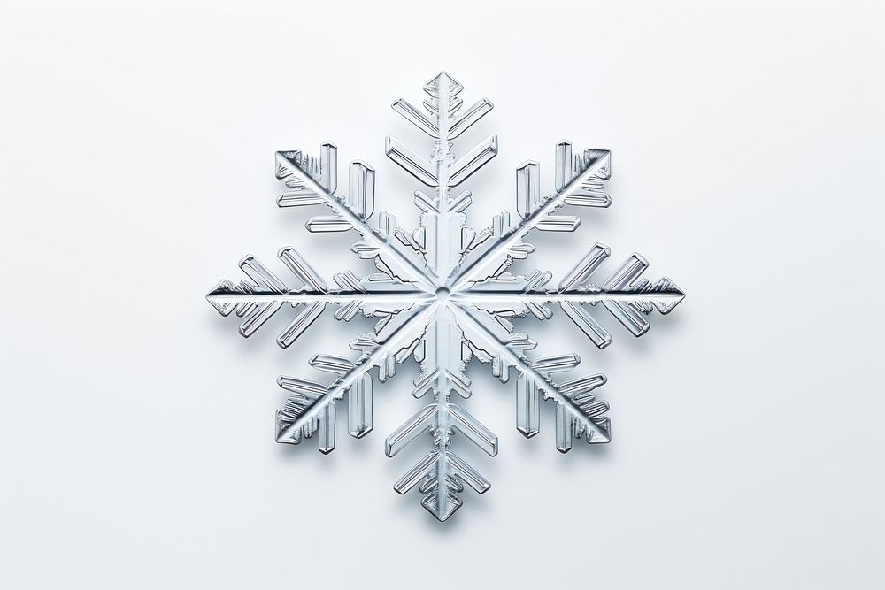 Snow flake snowflake white white background. AI generated Image by rawpixel.