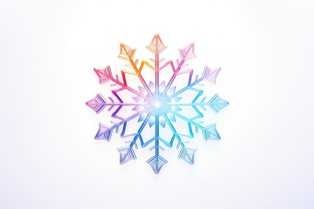 Snow flake snowflake white background kaleidoscope. AI generated Image by rawpixel.