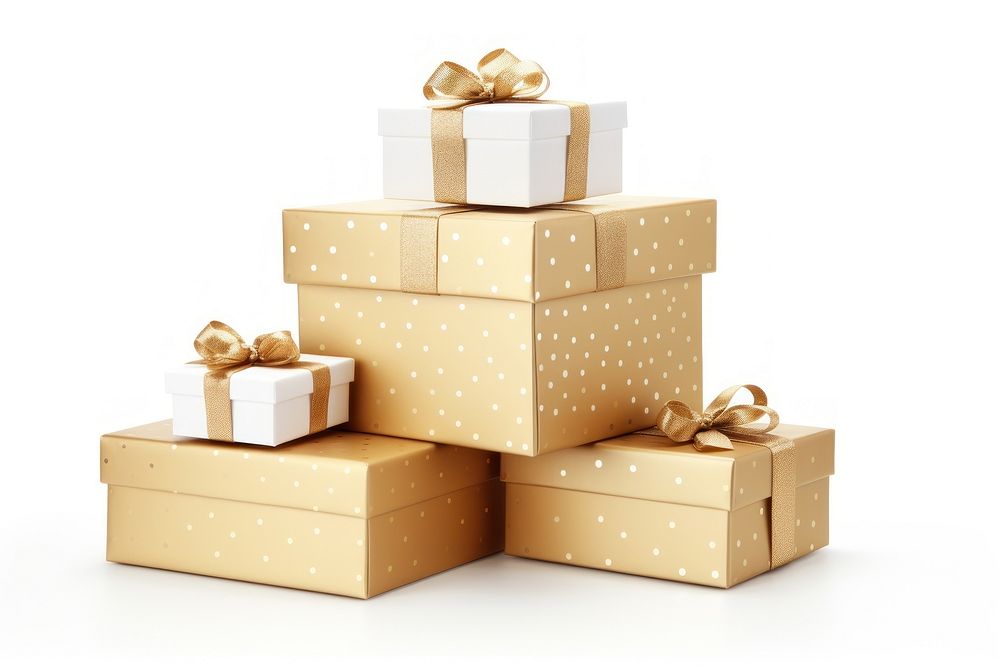 Gift box cardboard white background. AI generated Image by rawpixel.