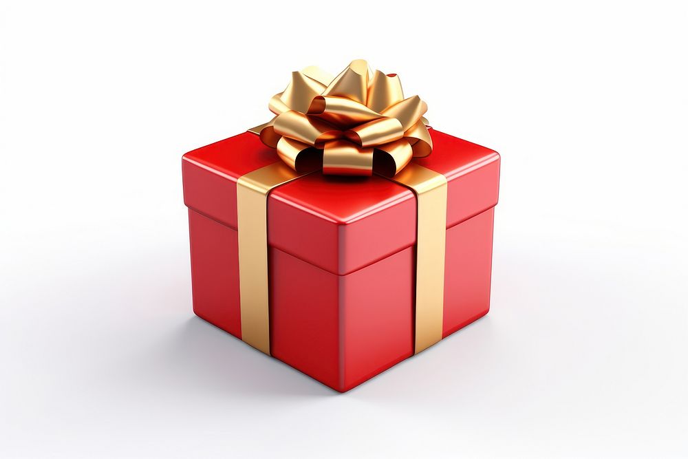 Christmas gift box white background celebration. AI generated Image by rawpixel.