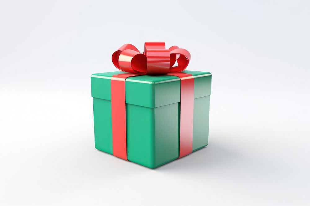Christmas gift green box red. AI generated Image by rawpixel.