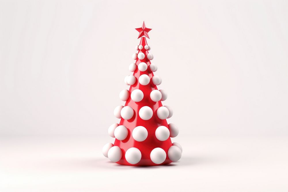 Christmas tree christmas white red. AI generated Image by rawpixel.