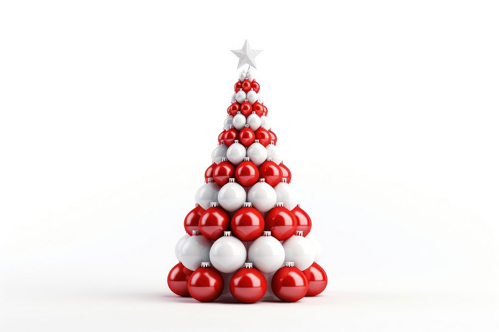 Christmas tree christmas red white background. AI generated Image by rawpixel.