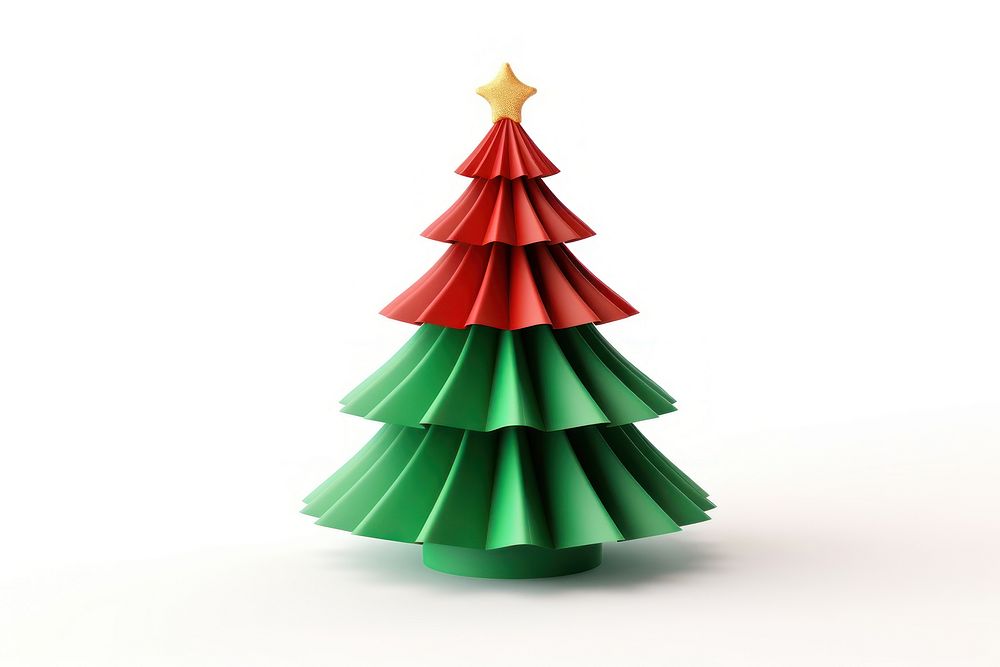 Christmas tree christmas origami green. AI generated Image by rawpixel.