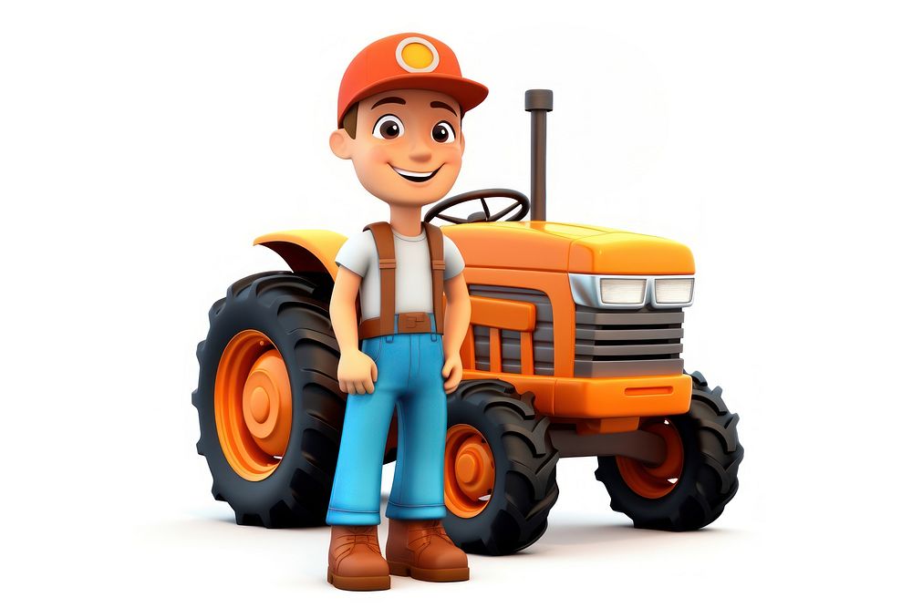 A farmer tractor agriculture standing. AI generated Image by rawpixel.