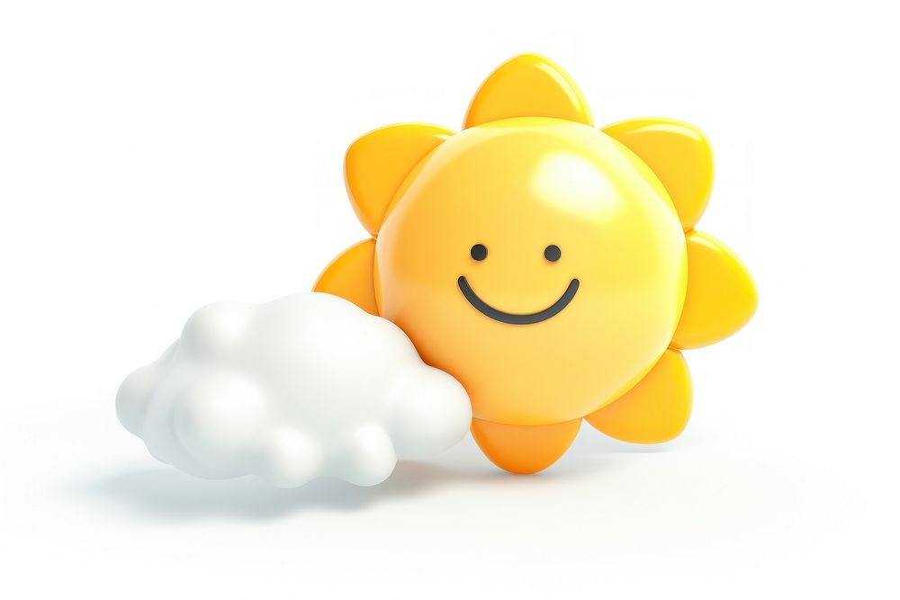 A sun cloud white toy. AI generated Image by rawpixel.