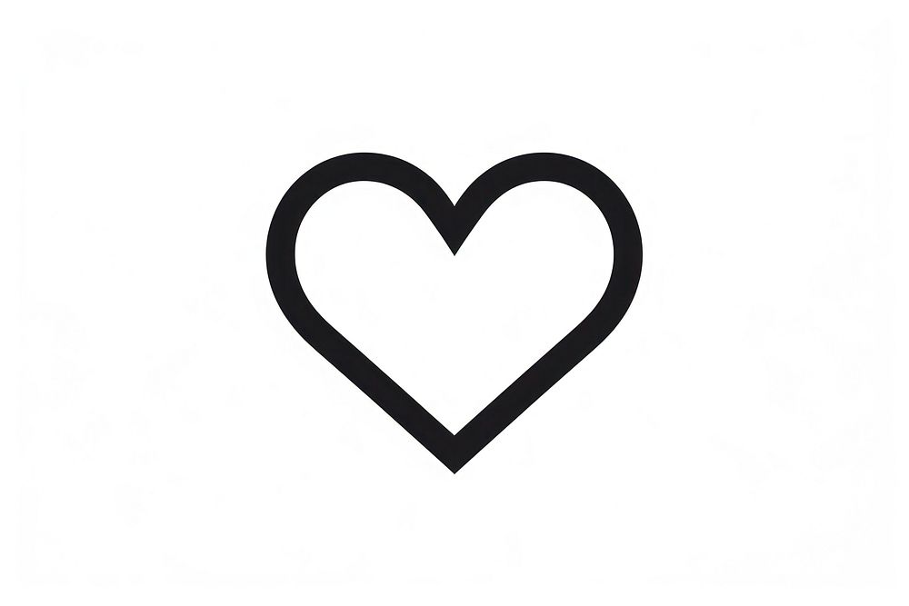 Heart icon symbol white line. AI generated Image by rawpixel.