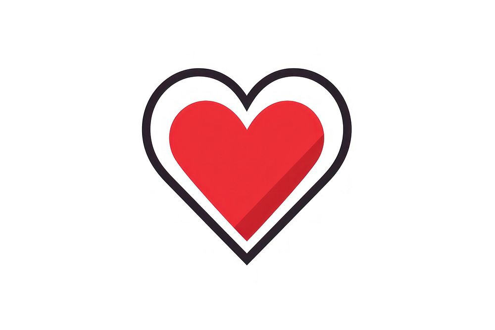 Heart icon symbol line red. AI generated Image by rawpixel.