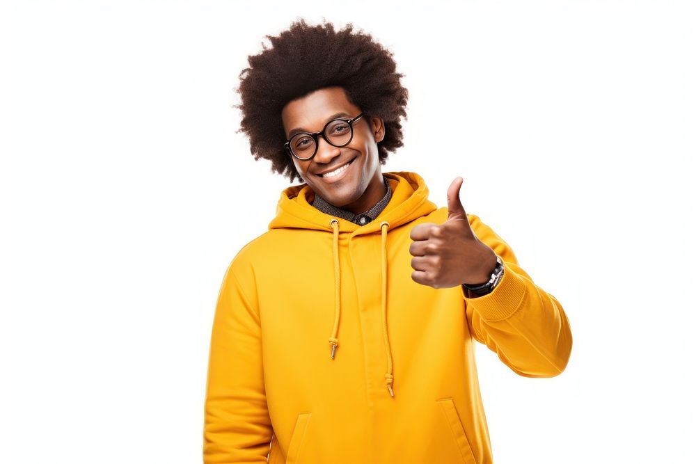 Guy sweatshirt pointing adult. AI generated Image by rawpixel.