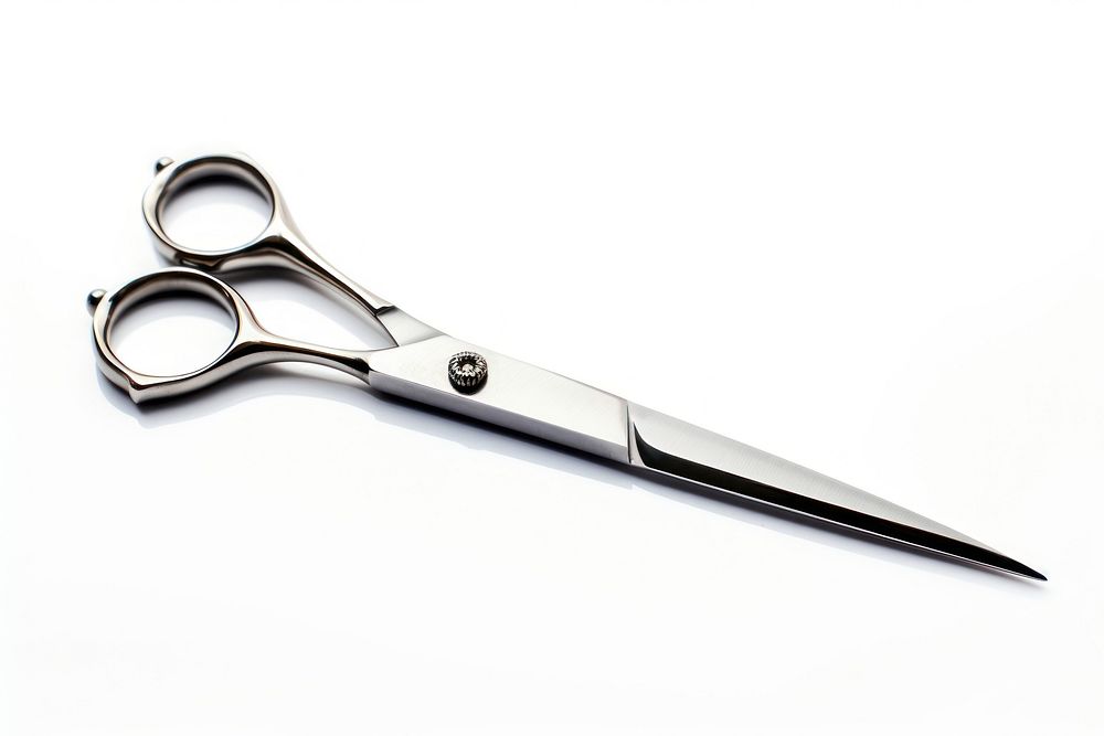 Hairdressing scissors white background weaponry glasses. AI generated Image by rawpixel.