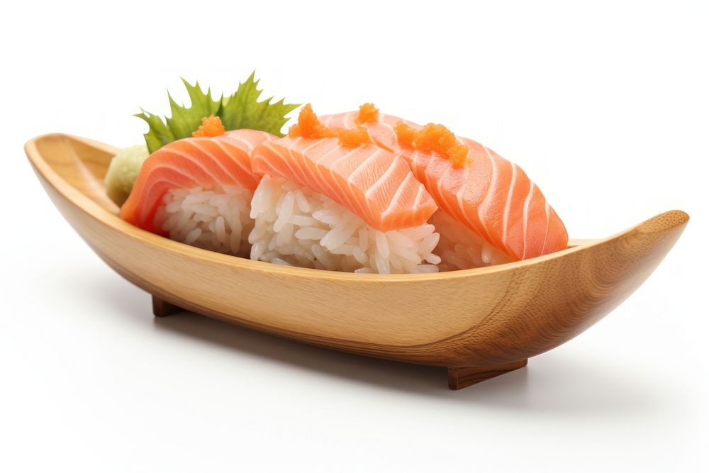 Nigiri sushi seafood salmon rice. AI generated Image by rawpixel.
