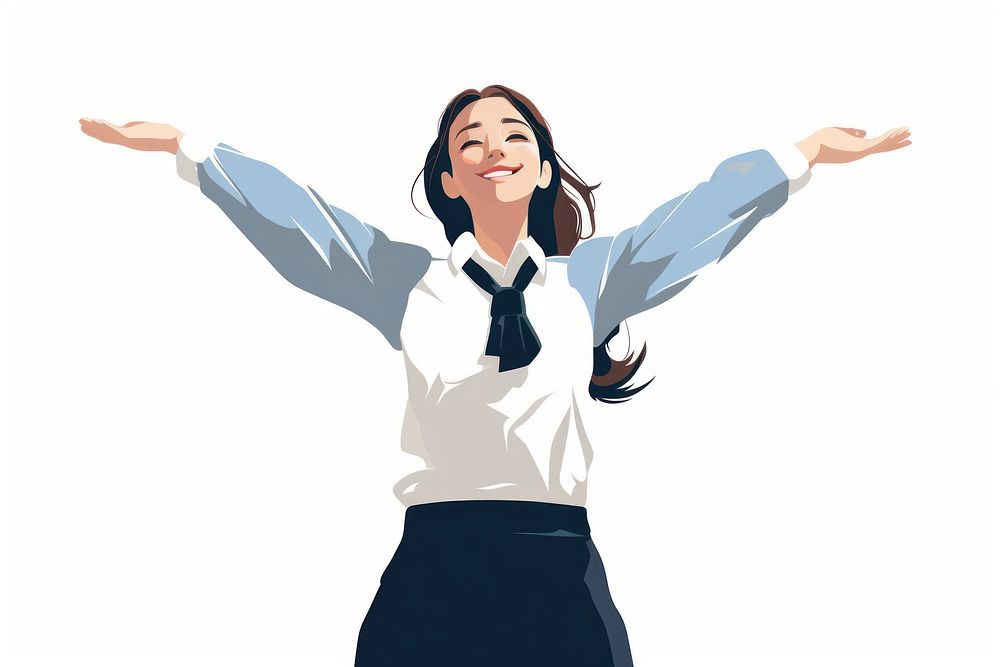 Student adult happy white background. AI generated Image by rawpixel.