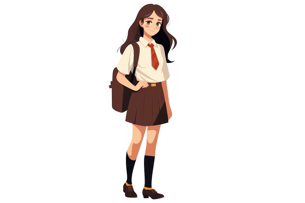 Student skirt anime bag. AI generated Image by rawpixel.