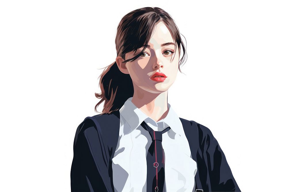 Student portrait adult anime. AI generated Image by rawpixel.