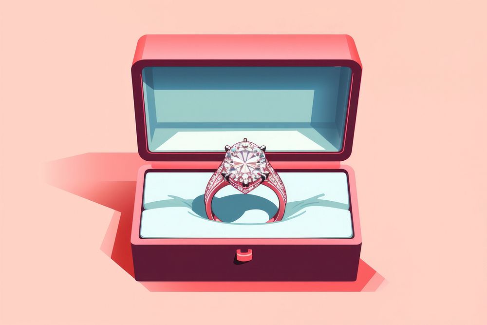 Diamond rings jewelry bling-bling celebration. AI generated Image by rawpixel.