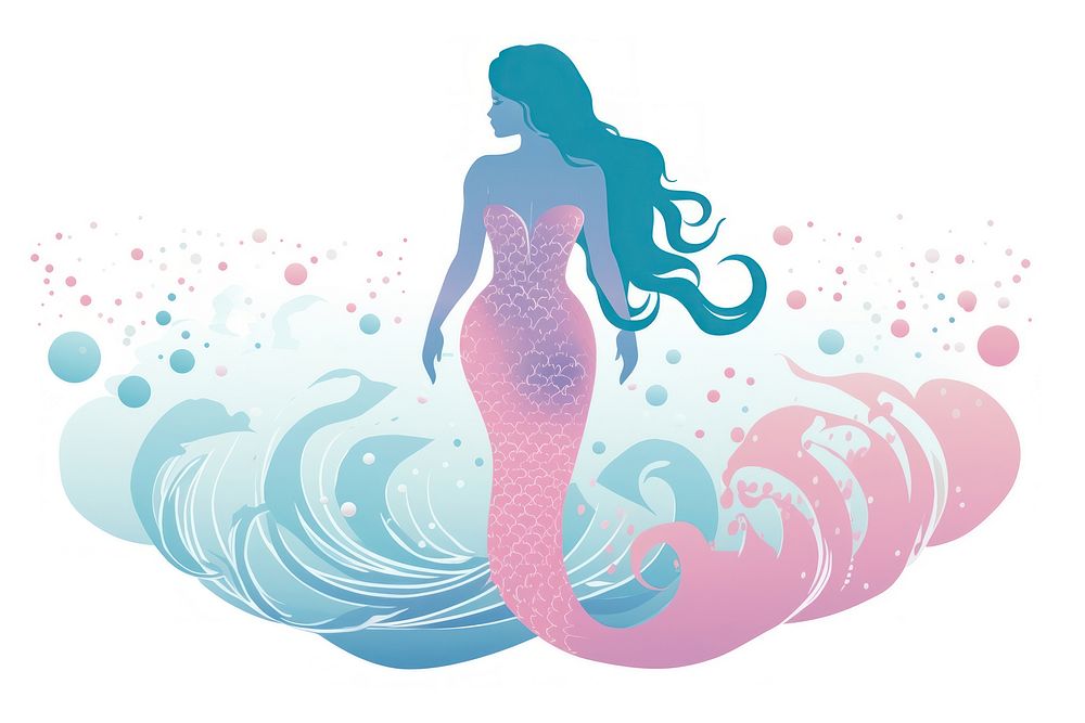 Mermaid outdoors pattern nature. AI generated Image by rawpixel.