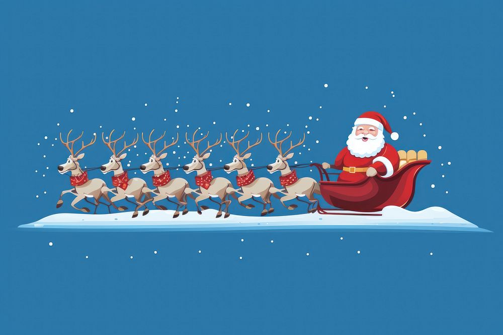 Santa Claus cartoon winter snow. AI generated Image by rawpixel.