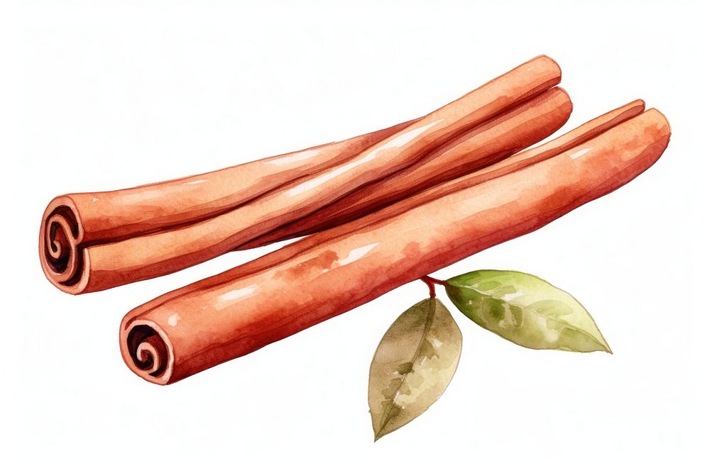 Cinnamons food meat white background. AI generated Image by rawpixel.