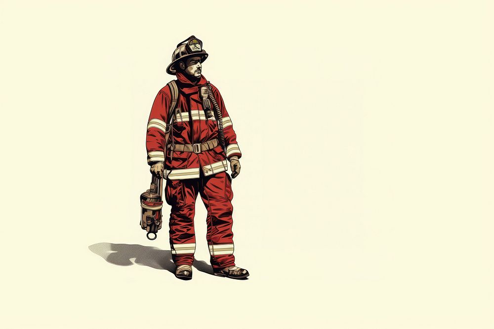 Firefighter adult architecture protection. AI generated Image by rawpixel.