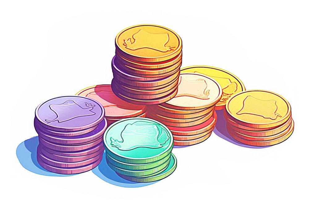 Coins money arrangement investment. AI generated Image by rawpixel.