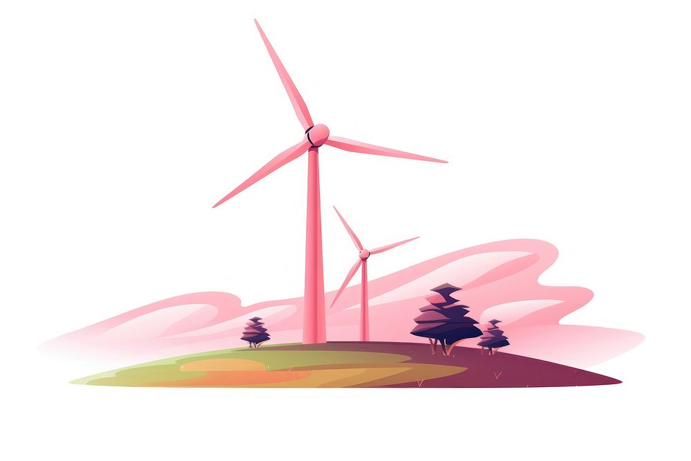 Wind turbine windmill outdoors machine. AI generated Image by rawpixel.