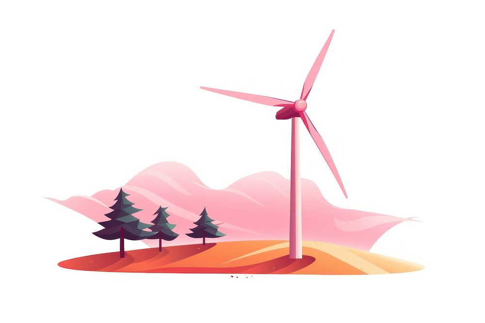Wind turbine machine electricity technology. AI generated Image by rawpixel.