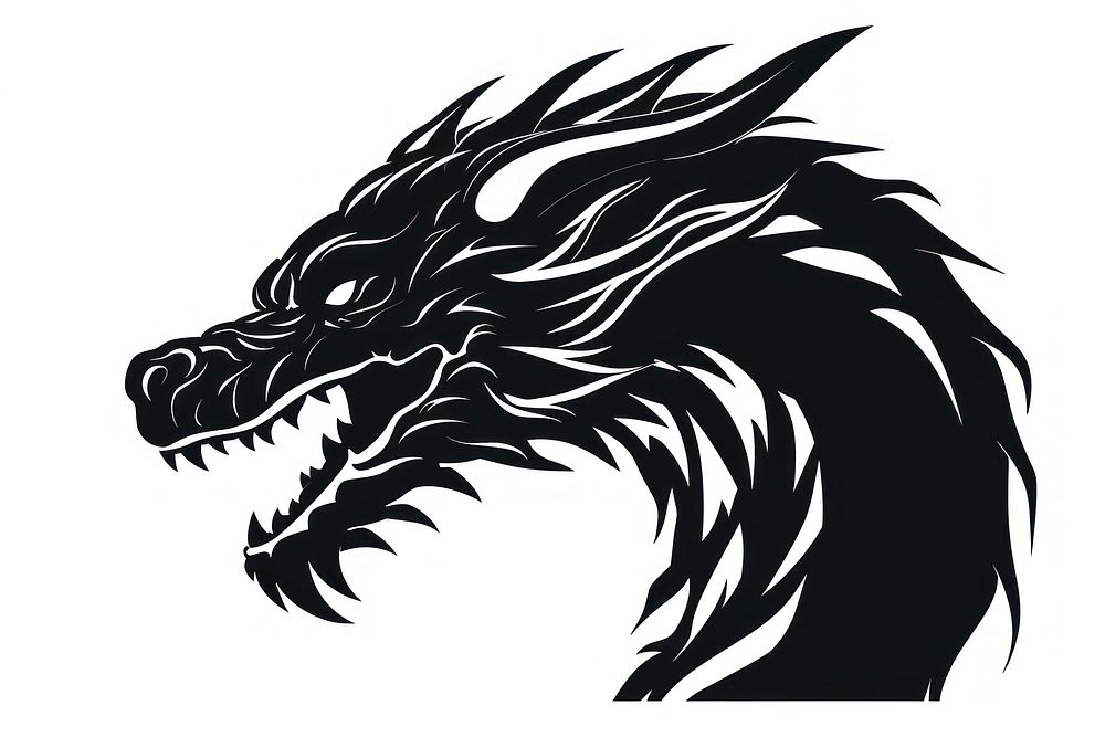 Dragon black representation creativity. AI generated Image by rawpixel.