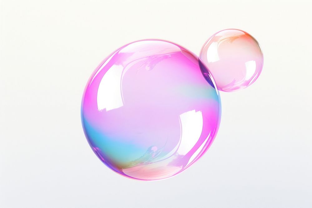 3soap bubble sphere white background biotechnology. AI generated Image by rawpixel.
