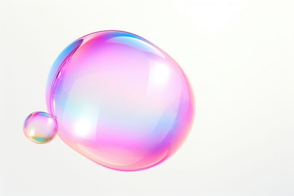 3soap bubble sphere white background lightweight. AI generated Image by rawpixel.