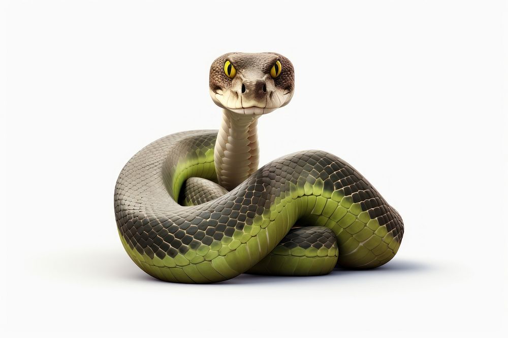 Anaconda 3d cartoon realistic reptile animal snake. AI generated Image by rawpixel.