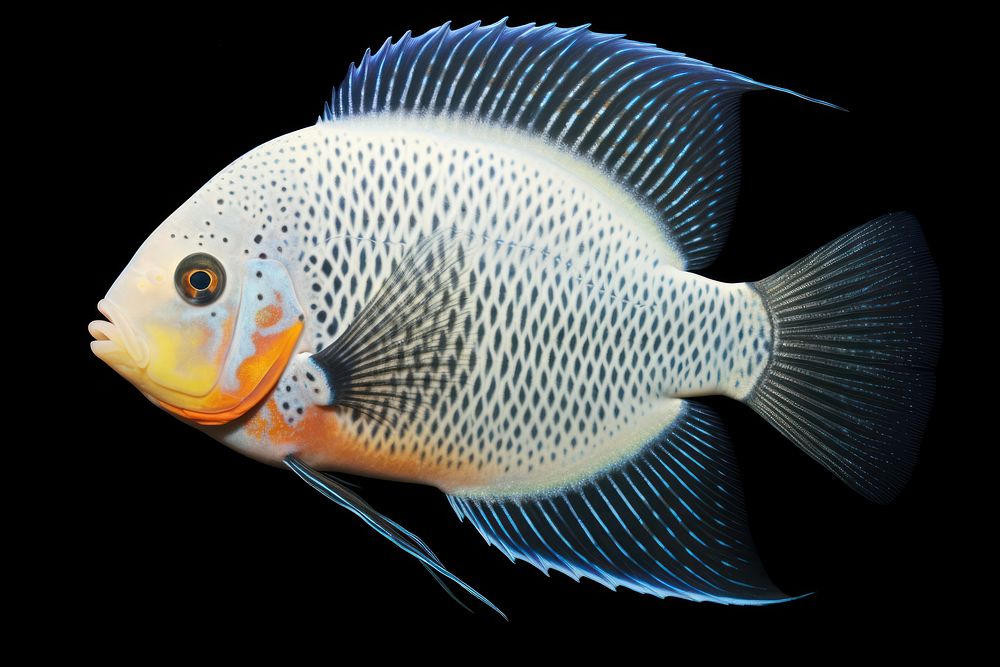 Angelfish watercolor animal pomacanthidae pomacentridae. AI generated Image by rawpixel.