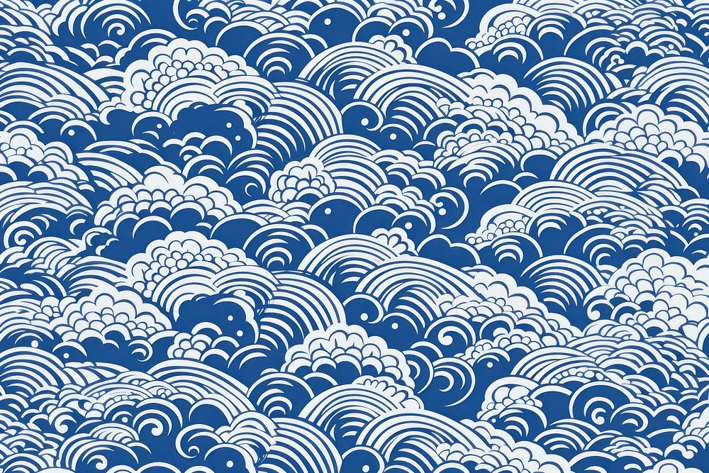 Blue pattern backgrounds repetition creativity. AI generated Image by rawpixel.
