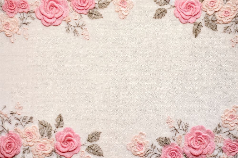 Cute little roses backgrounds embroidery pattern. AI generated Image by rawpixel.