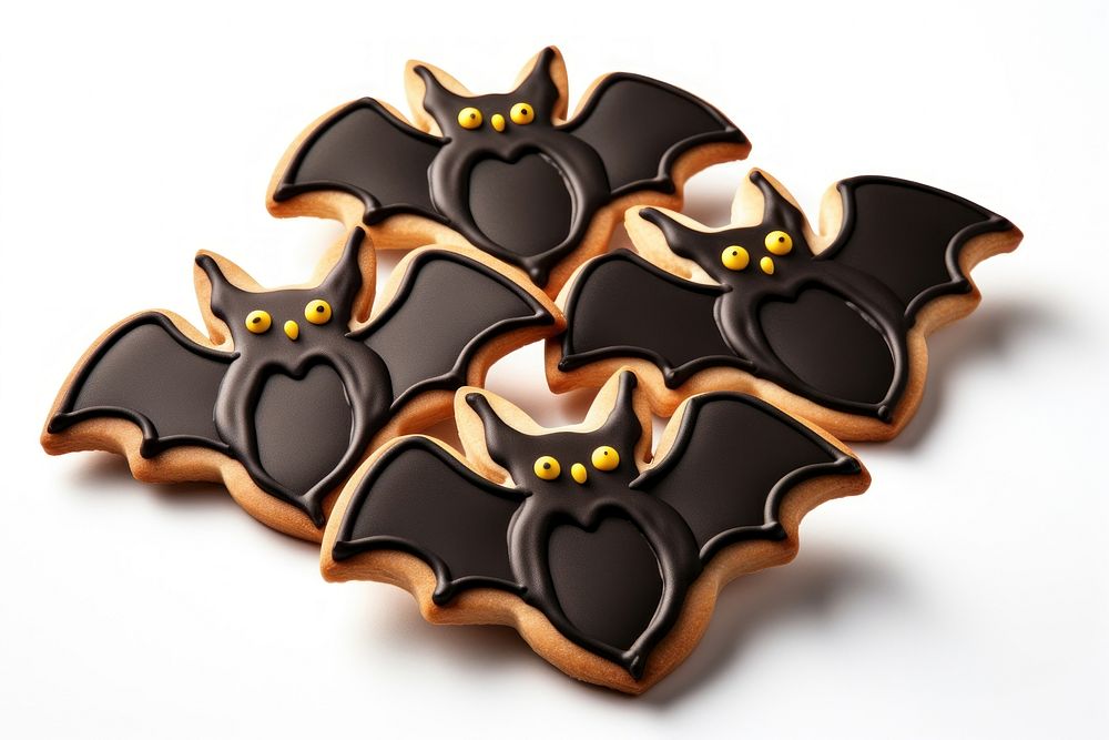 Bat cookies dessert food anthropomorphic. AI generated Image by rawpixel.