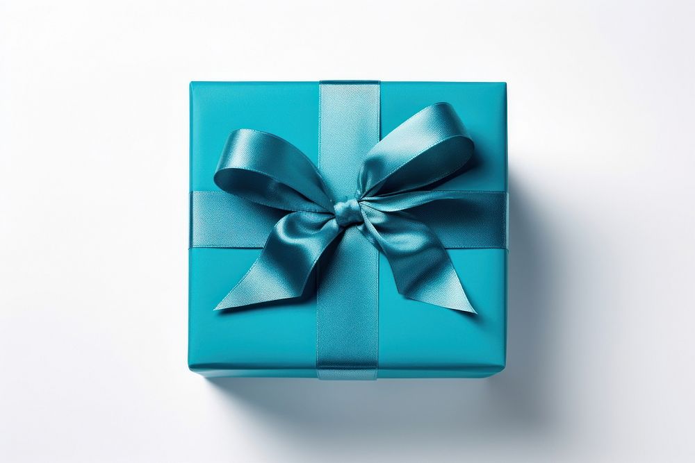Gift wrapped blue white background. AI generated Image by rawpixel.