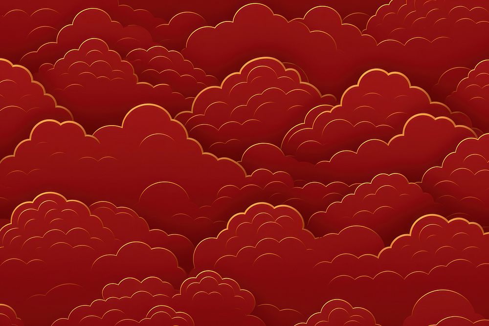 Cloud gold backgrounds pattern red. AI generated Image by rawpixel.