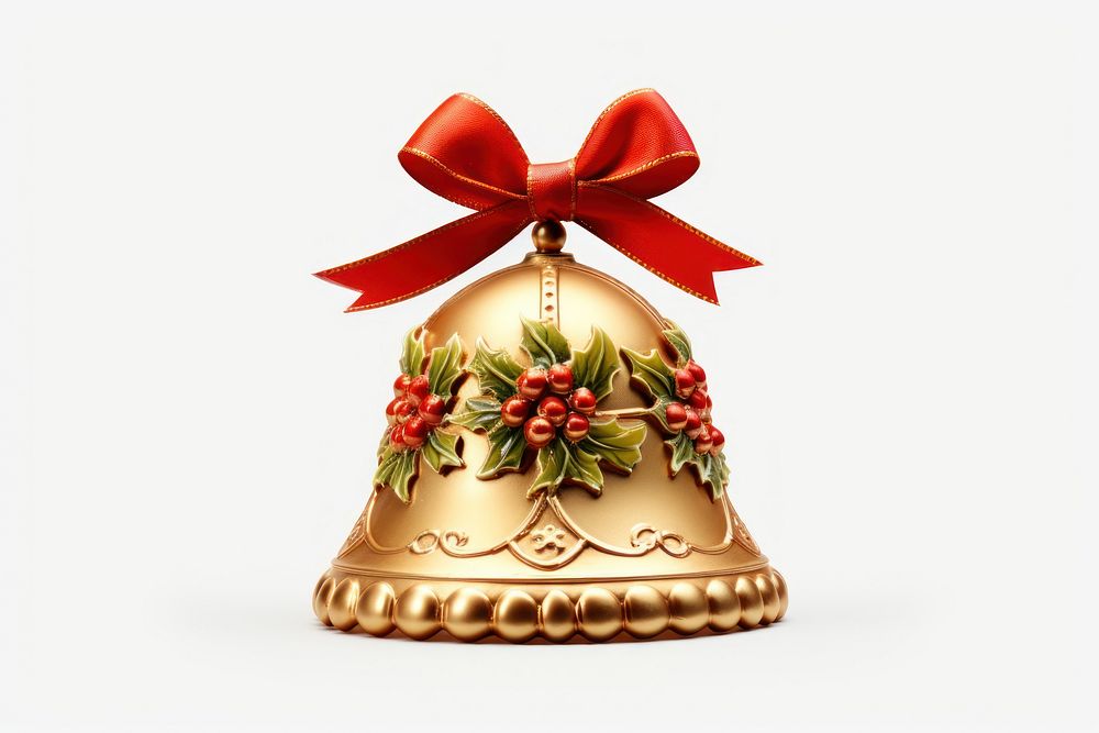 Christmas bell white background celebration decoration. AI generated Image by rawpixel.